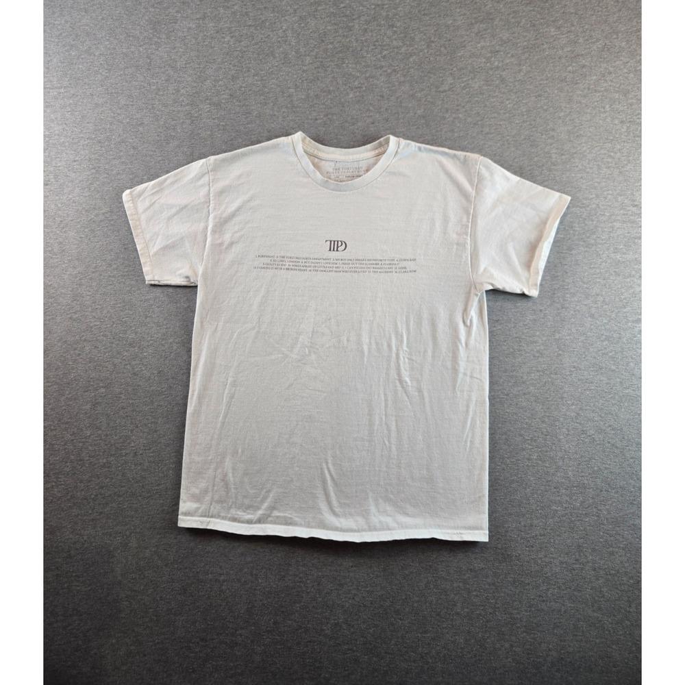 Taylor Swift The Tortured Poets‎ Department T Shirt Unisex Large White Country